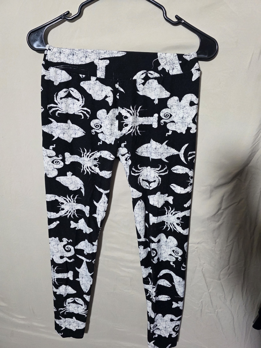 Black & White Ocean Creature Leggings